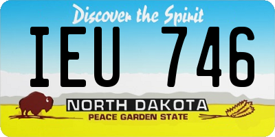 ND license plate IEU746
