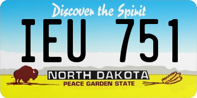 ND license plate IEU751