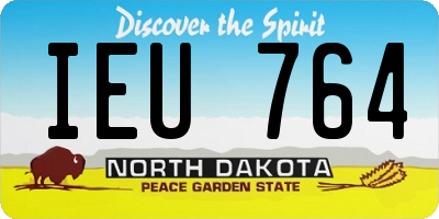 ND license plate IEU764