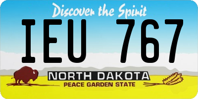 ND license plate IEU767