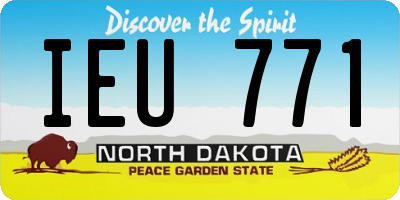 ND license plate IEU771