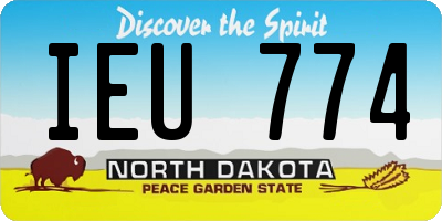 ND license plate IEU774