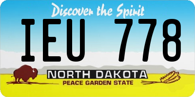 ND license plate IEU778