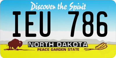 ND license plate IEU786