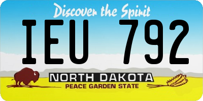 ND license plate IEU792