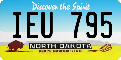 ND license plate IEU795