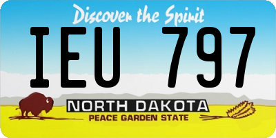 ND license plate IEU797