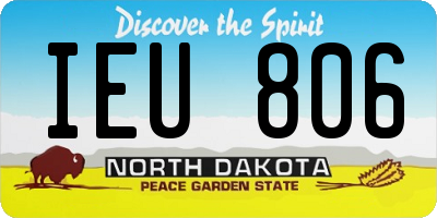 ND license plate IEU806