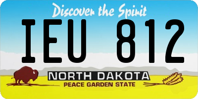 ND license plate IEU812