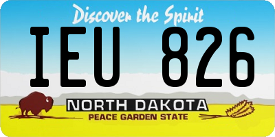 ND license plate IEU826