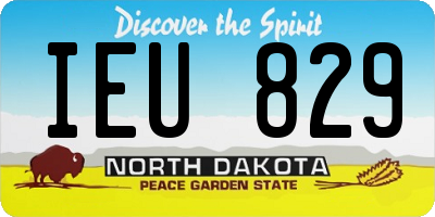 ND license plate IEU829