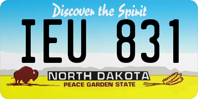 ND license plate IEU831