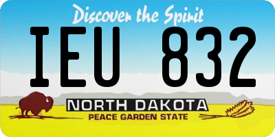 ND license plate IEU832