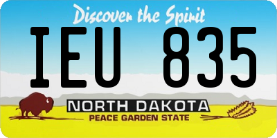 ND license plate IEU835