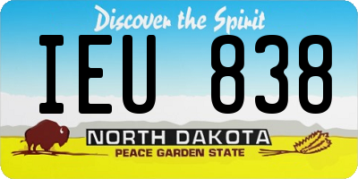 ND license plate IEU838