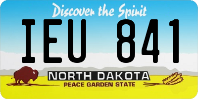 ND license plate IEU841