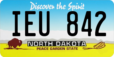 ND license plate IEU842