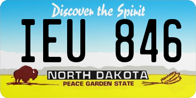 ND license plate IEU846