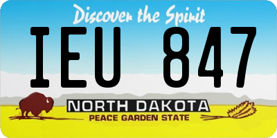 ND license plate IEU847