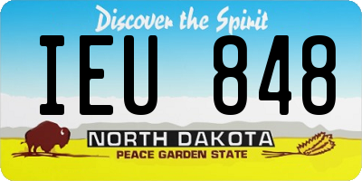 ND license plate IEU848