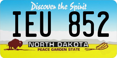 ND license plate IEU852
