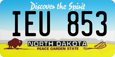 ND license plate IEU853