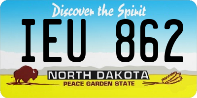 ND license plate IEU862