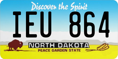 ND license plate IEU864