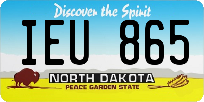 ND license plate IEU865