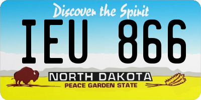 ND license plate IEU866