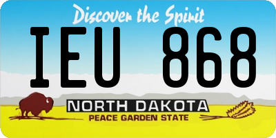 ND license plate IEU868