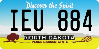 ND license plate IEU884