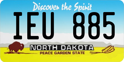 ND license plate IEU885