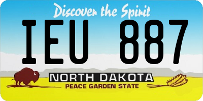 ND license plate IEU887