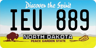 ND license plate IEU889