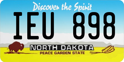 ND license plate IEU898