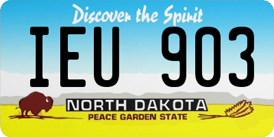 ND license plate IEU903
