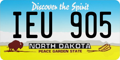 ND license plate IEU905