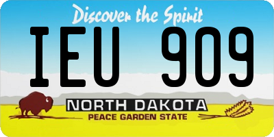 ND license plate IEU909