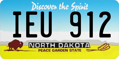 ND license plate IEU912