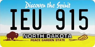 ND license plate IEU915