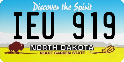 ND license plate IEU919