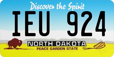 ND license plate IEU924