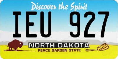 ND license plate IEU927