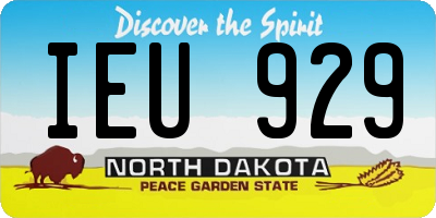ND license plate IEU929