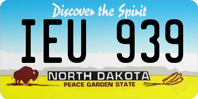 ND license plate IEU939