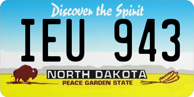ND license plate IEU943