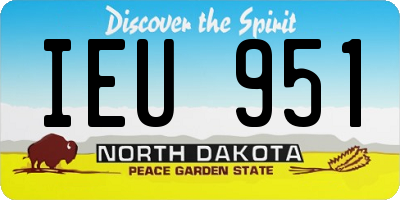 ND license plate IEU951