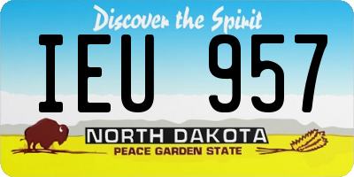 ND license plate IEU957