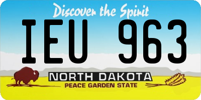 ND license plate IEU963